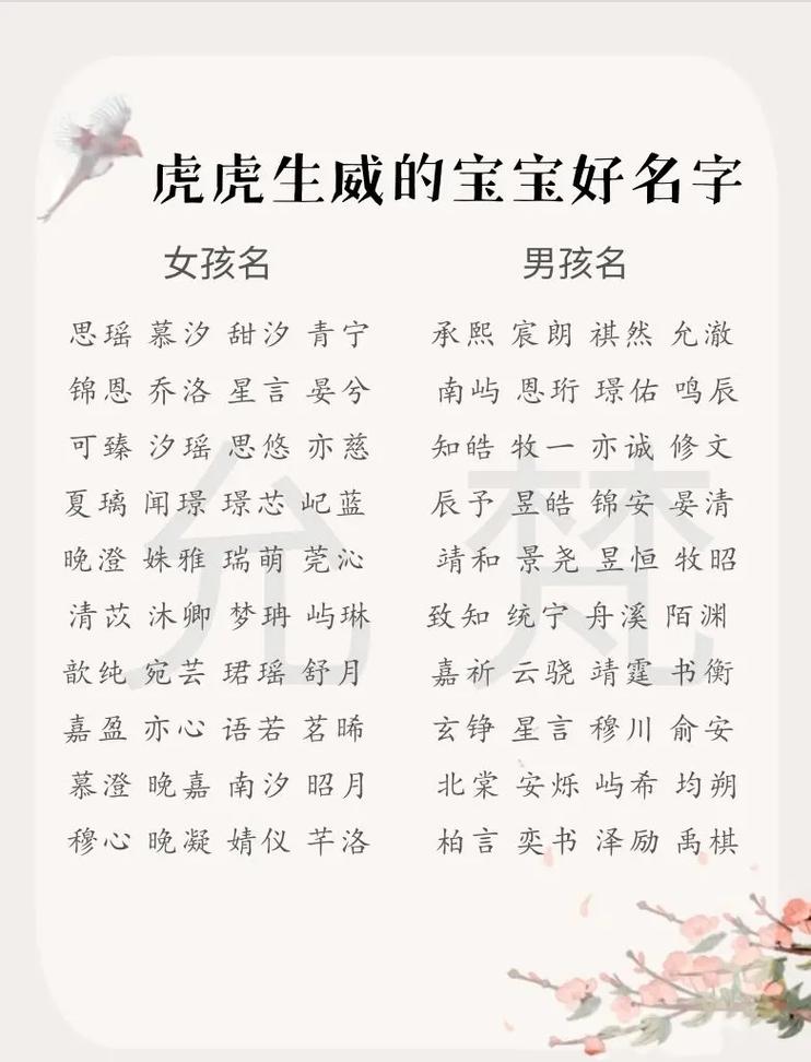 女生起好听的名字