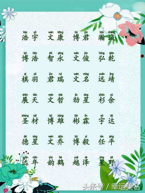 女孩起名字寓意好的经典好名字