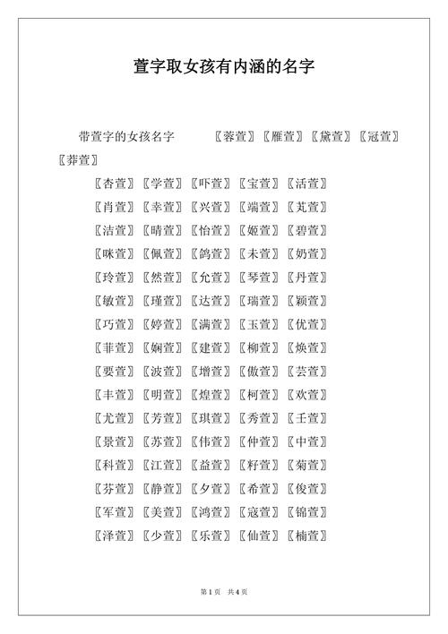 女孩起名好听文雅寓意