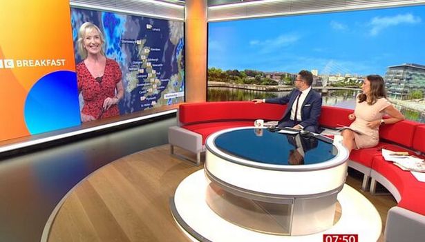 BBC早餐节目的卡罗尔·柯克伍德暂停天气预报，向联合主演道歉