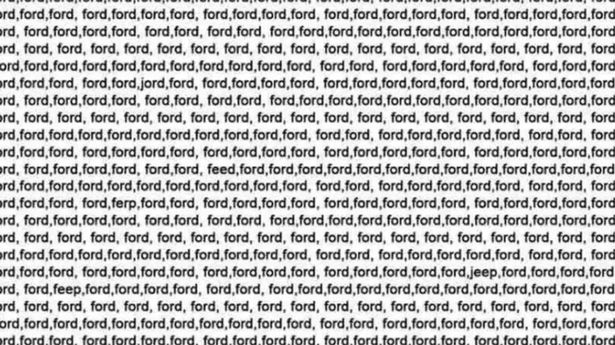 只有高智商的人才能在福特汽车的海洋中发现隐藏的吉普车